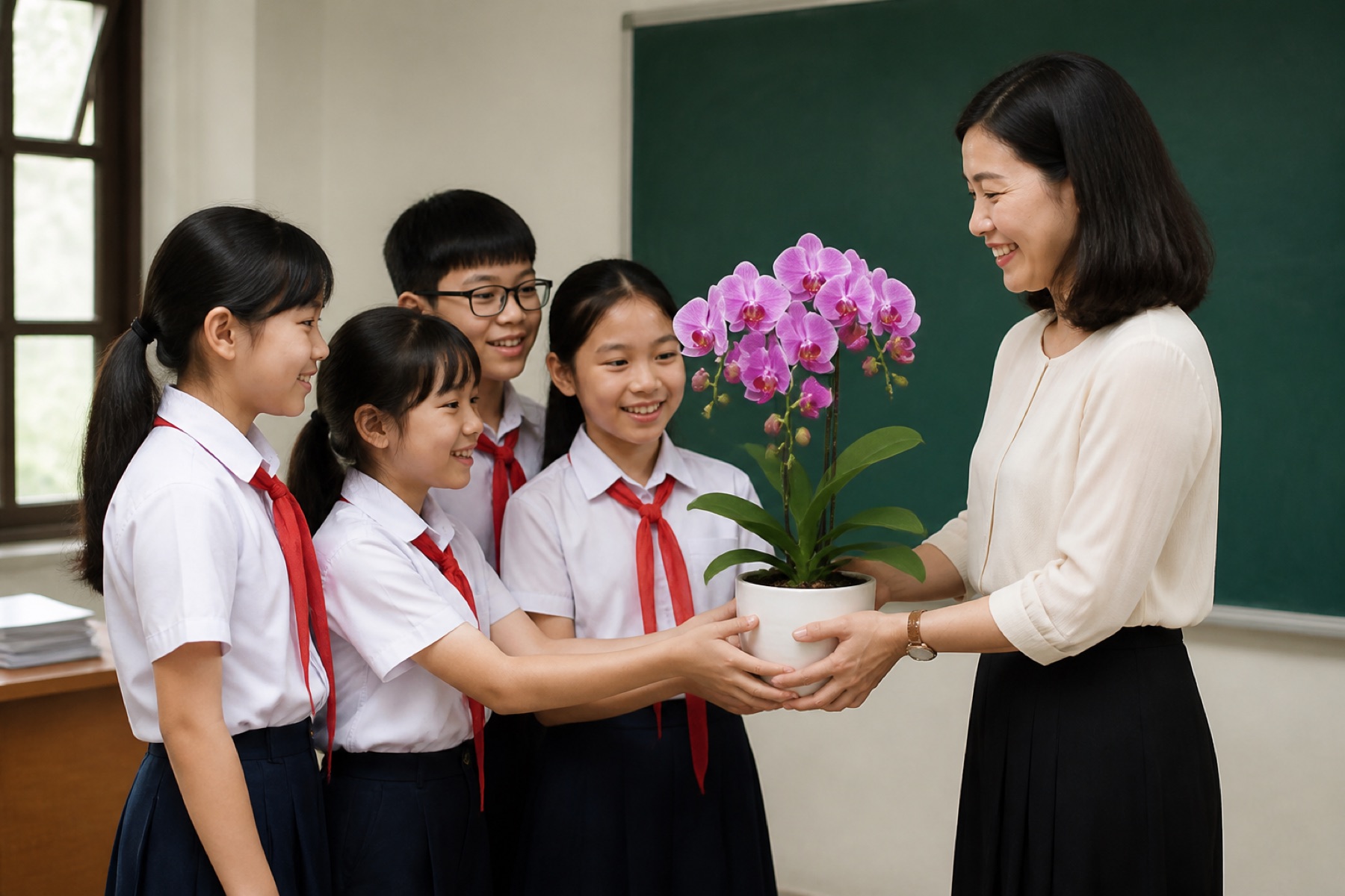 lan để bàn tặng giáo viên nữ