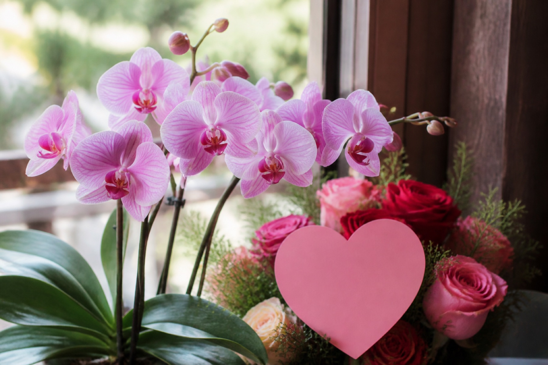 lan hồ điệp valentine trắng hồng