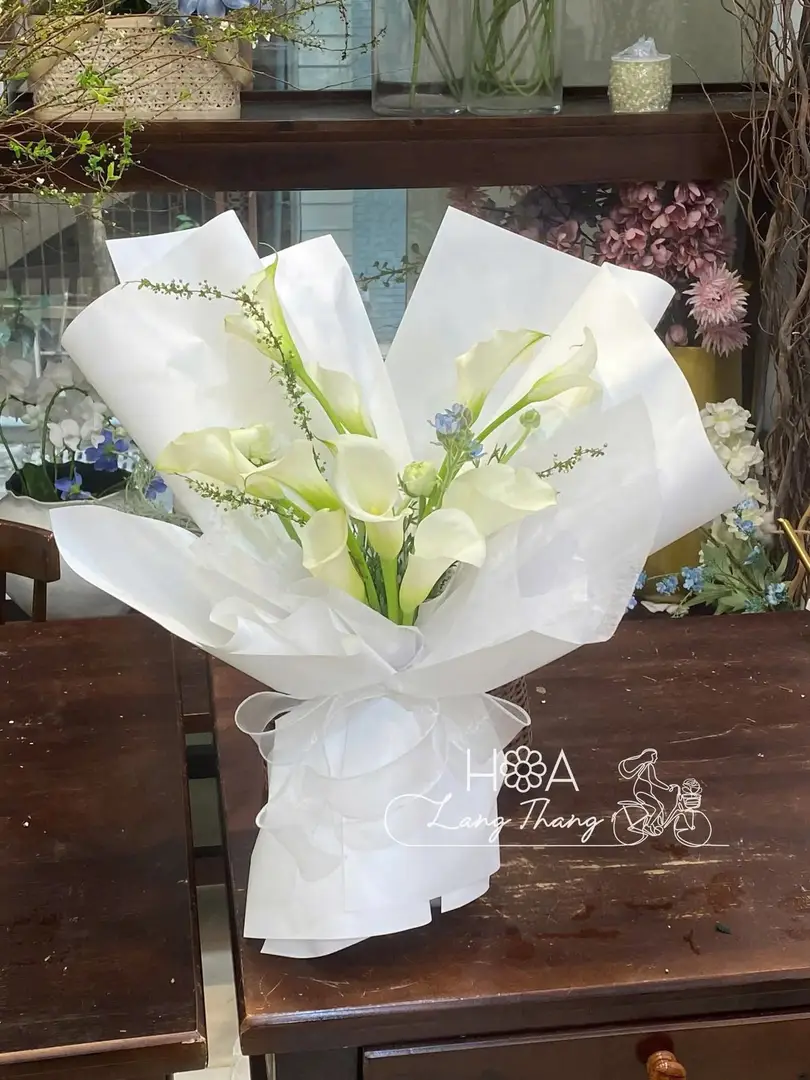Bó hoa Calla trắng nhập khẩu - Elegant Purity