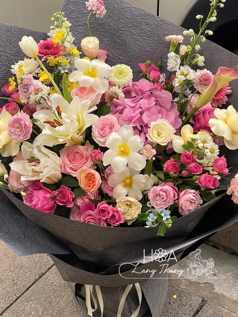 Bó hoa hồng mix xám gỗ gardening - Grey Whispers - Thumbnail 3