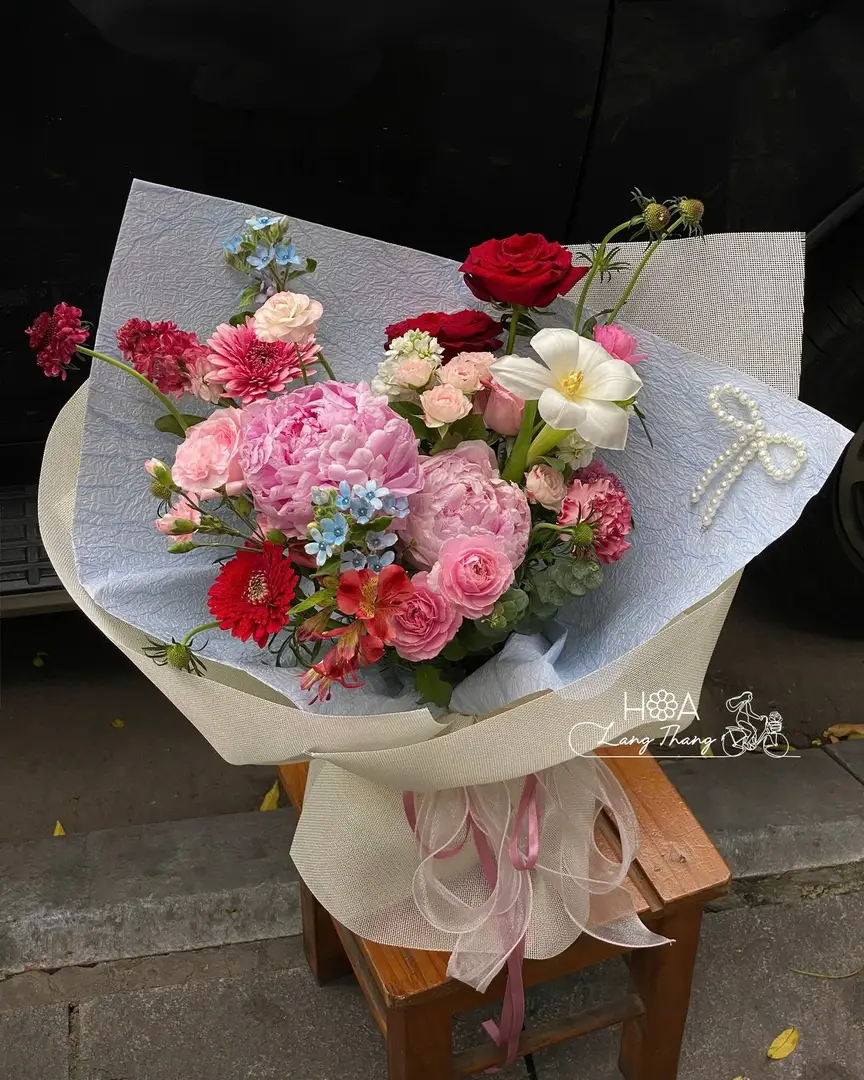 Bó hoa mix cá tính gỗ gardening - Personality Bloom