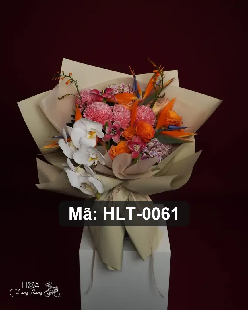 Bó hoa lan hồ điệp cam mix - Tropical Harmony - Thumbnail 3