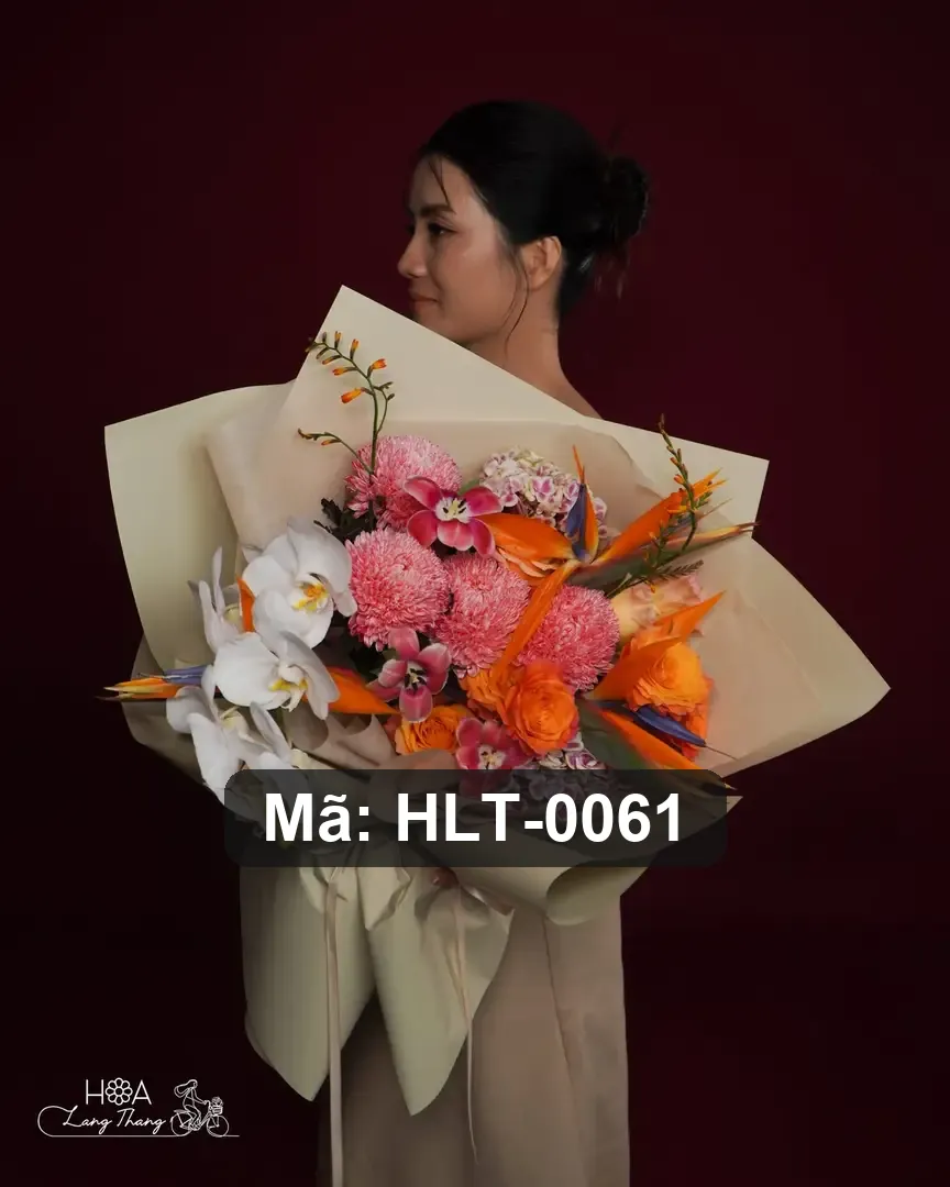 Bó hoa lan hồ điệp cam mix - Tropical Harmony - Thumbnail 4