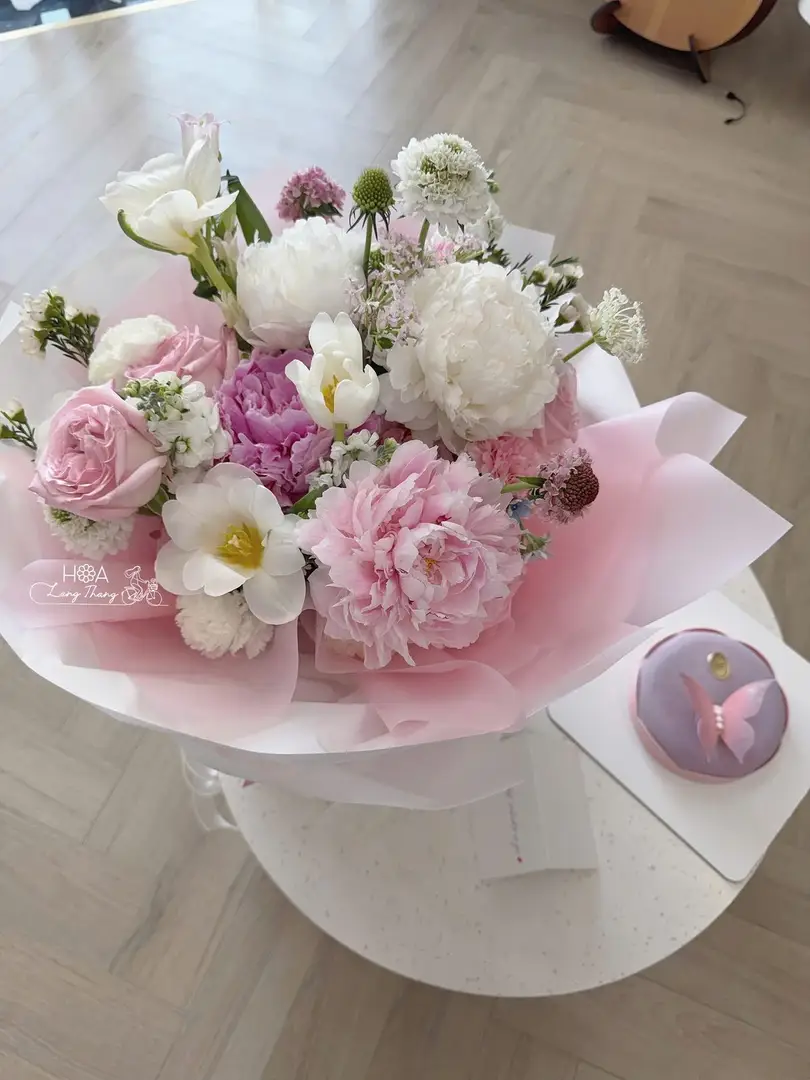 Bó hoa mẫu đơn mix kích cỡ lớn - Peony Elegance - Thumbnail 3