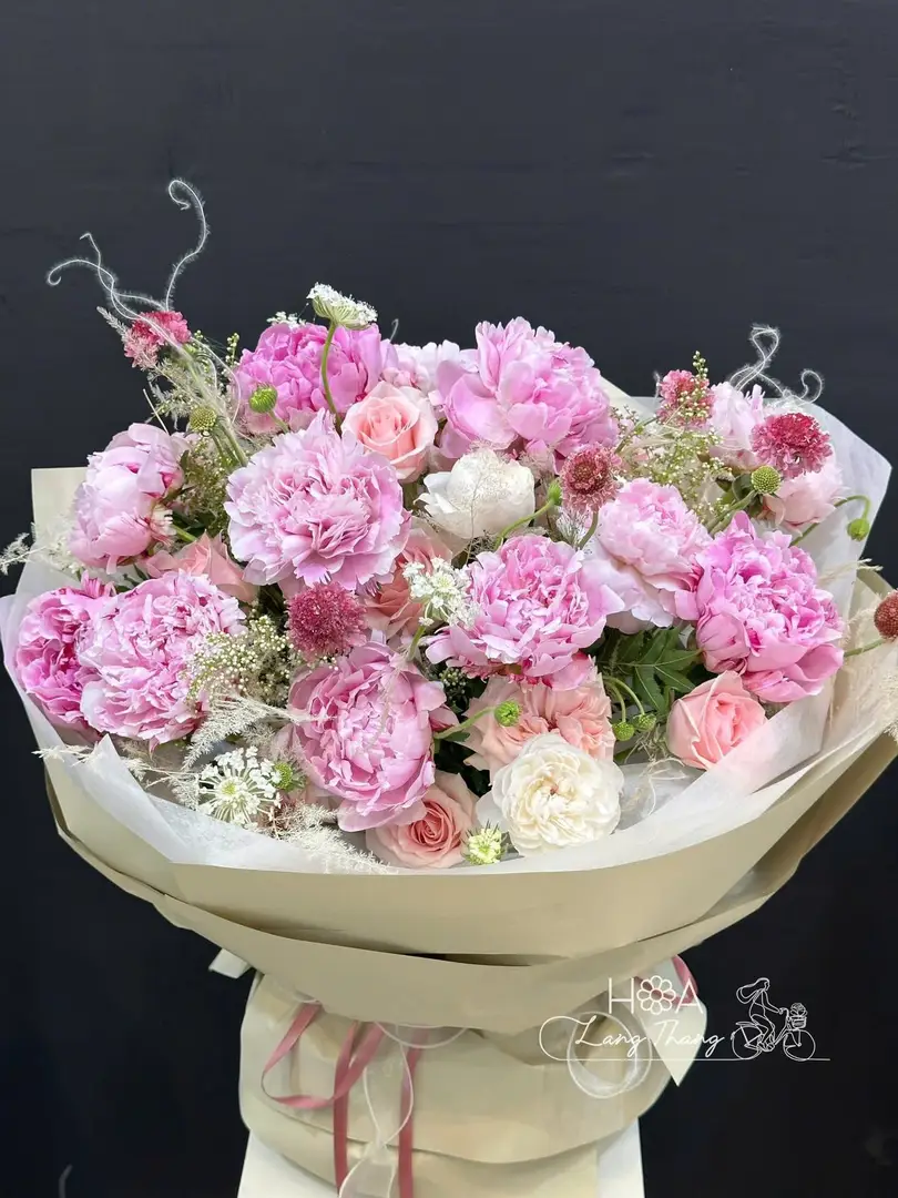 Bó hoa mẫu đơn nhập khẩu - Peony Elegance - Thumbnail 10