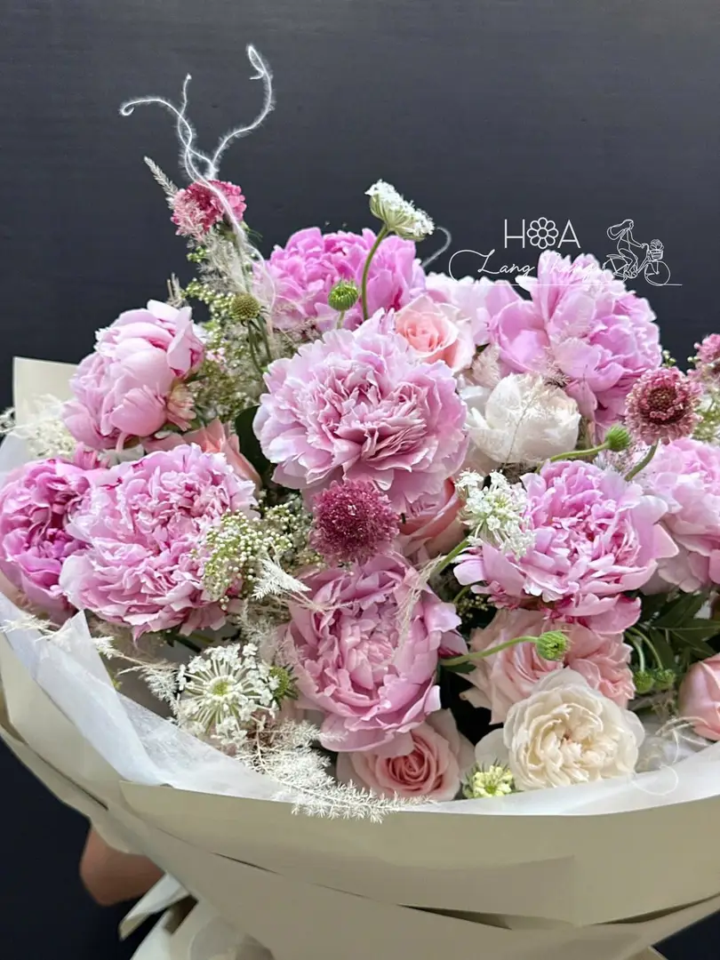 Bó hoa mẫu đơn nhập khẩu - Peony Elegance - Thumbnail 9