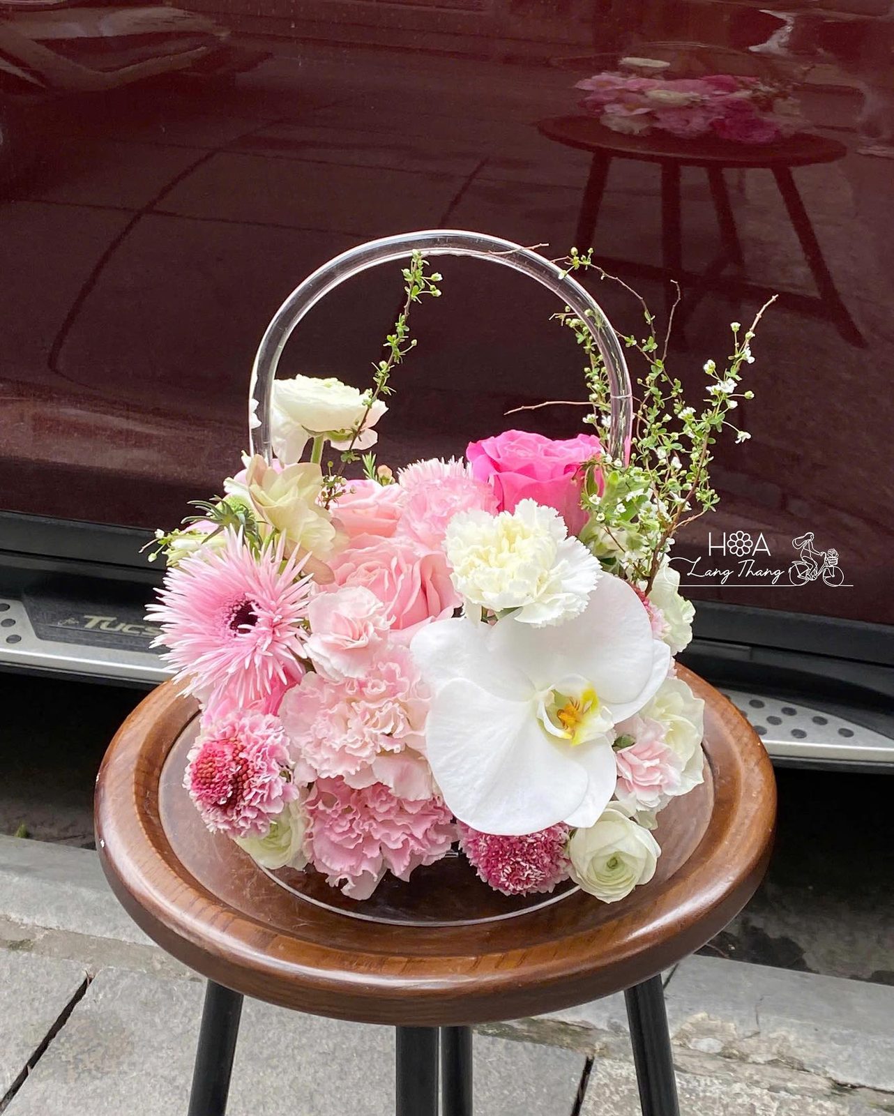 Hộp hoa mica hỗn hợp nhập khẩu - Elegant Harmony