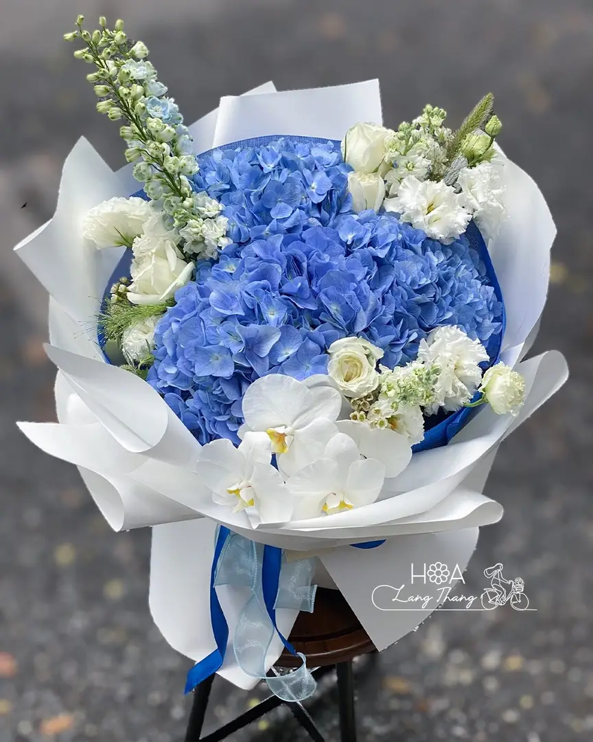 Bó hoa cẩm tú cầu size L - Hydrangea Elegance — góc khác