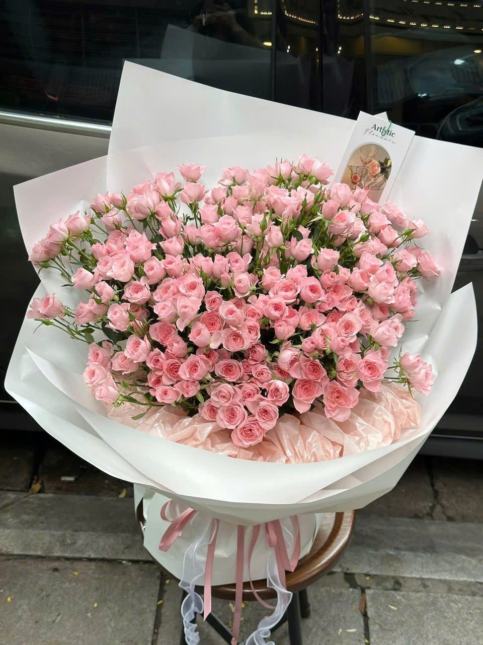 Bó hồng mix phụ nhập khẩu - Rose Harmony Bouquet