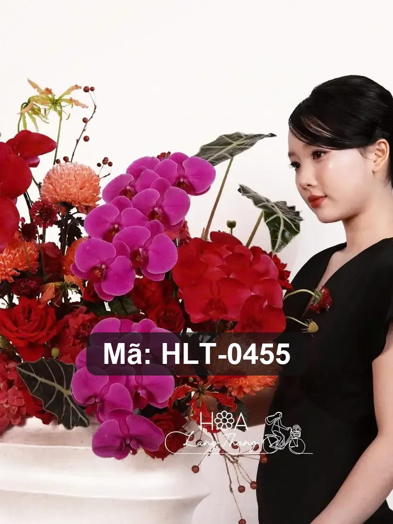 Bình hoa lan hồ điệp mix trang trí - Orchid Elegance — góc khác