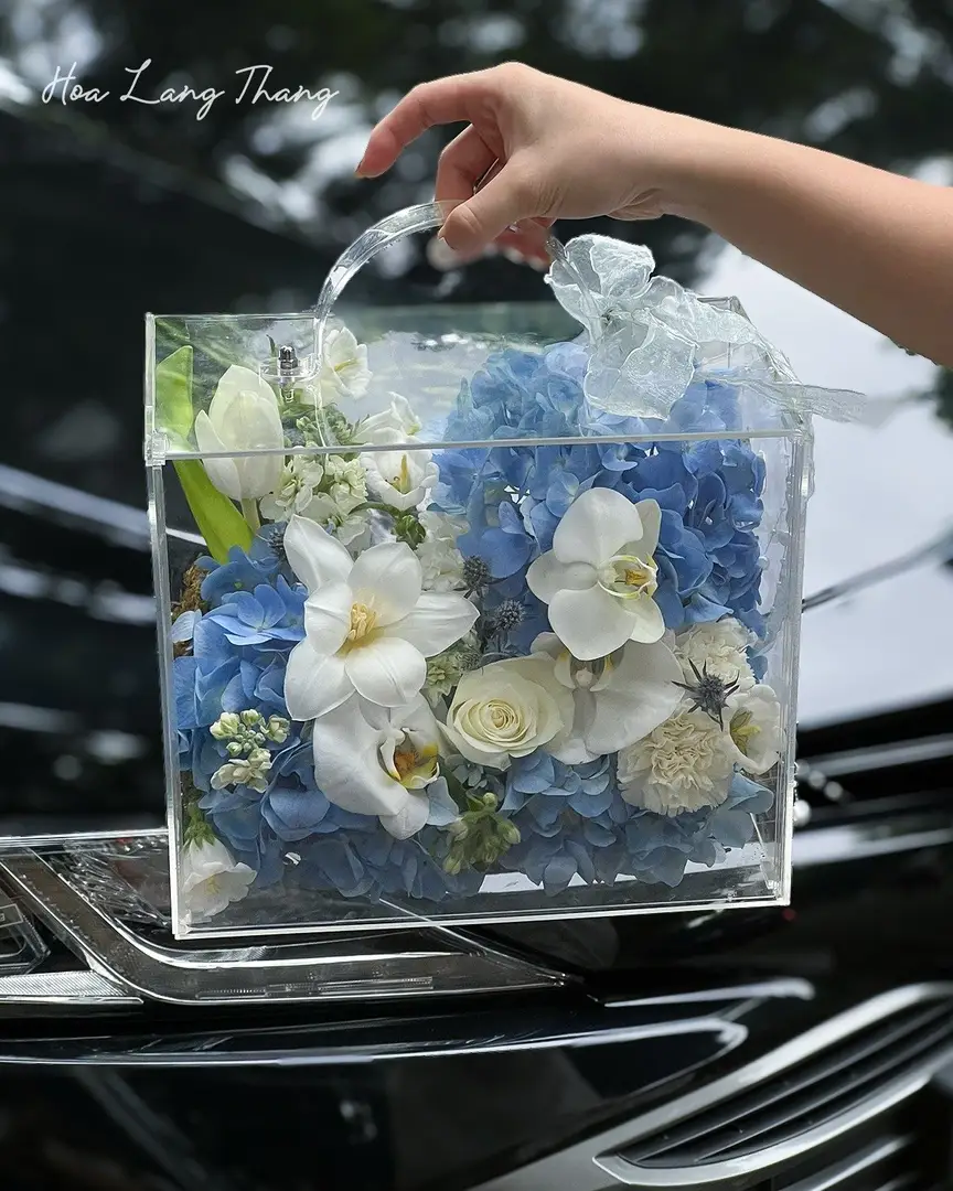 Giỏ hoa đẹp kết hợp hoa hồng, <a href=