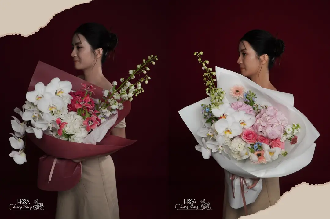 Bó hoa rực rỡ với <a href=
