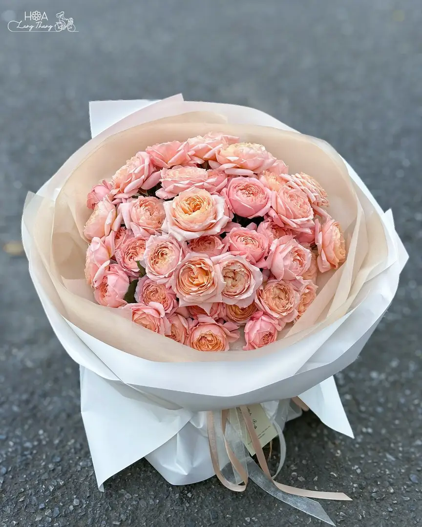 Chào tuần mới với  bó hoa hồng chùm Polla ngát hương, đượm sắc tại Hoa Lang Thang 🌸