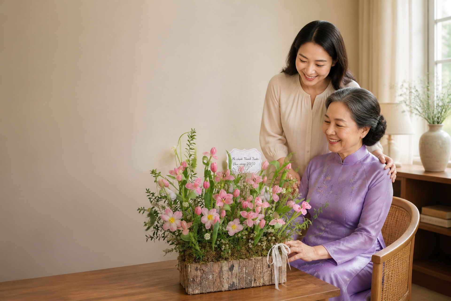 Tặng Mẹ — Lẵng Tulip Ấm Áp Ngày 20/10