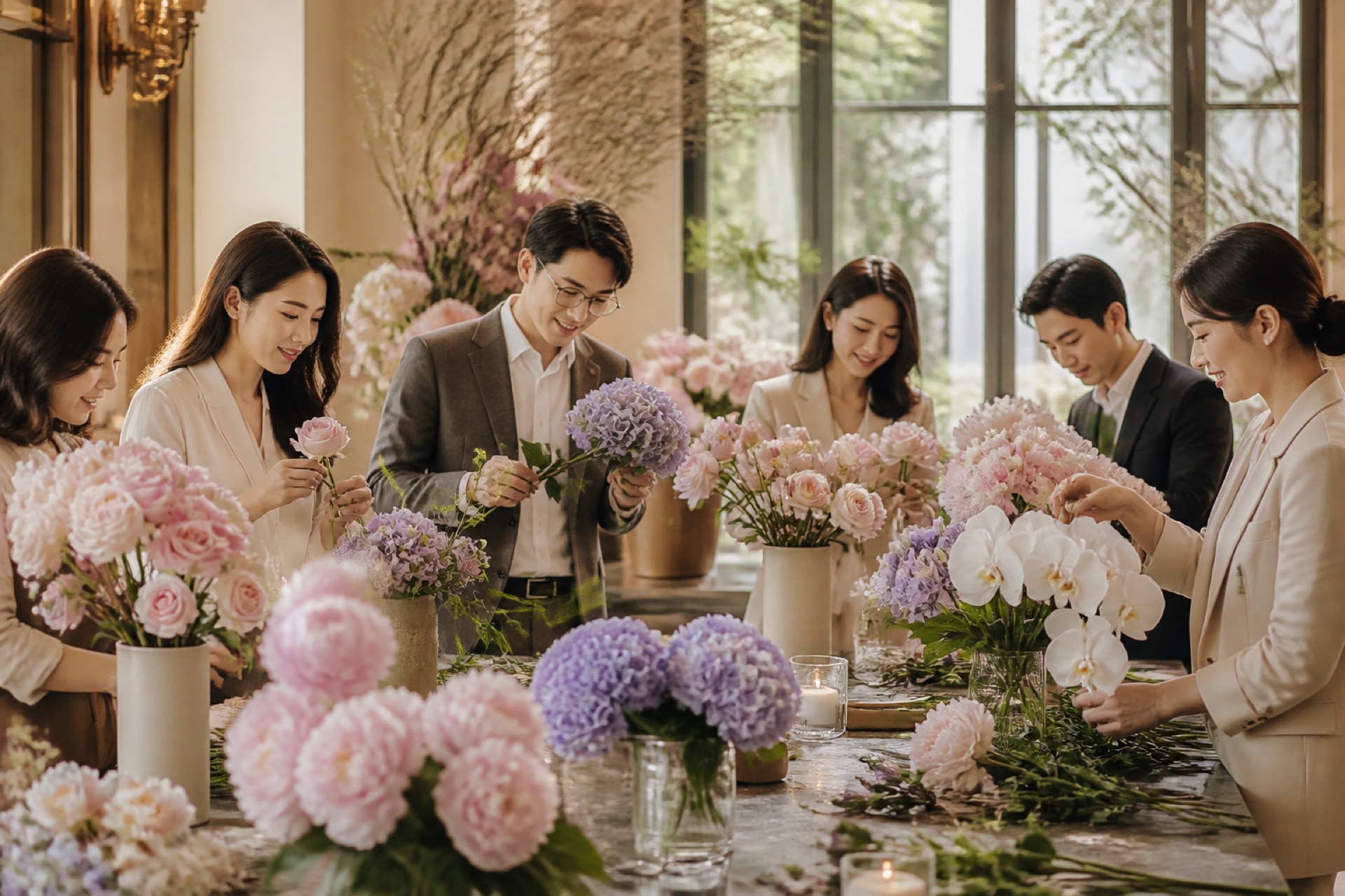 Workshop Cắm Hoa Team Building Hà Nội – Lớp Học Nghệ Thuật Hoa Tươi - Hoa Lang Thang